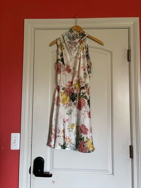 PETAL & PUP NWT Medium Annabelle Floral High-Neck Sleeveless A-Line Dress